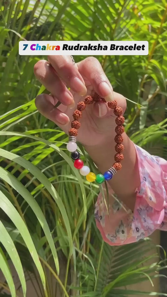 7 Chakra Rudraksha Bracelet